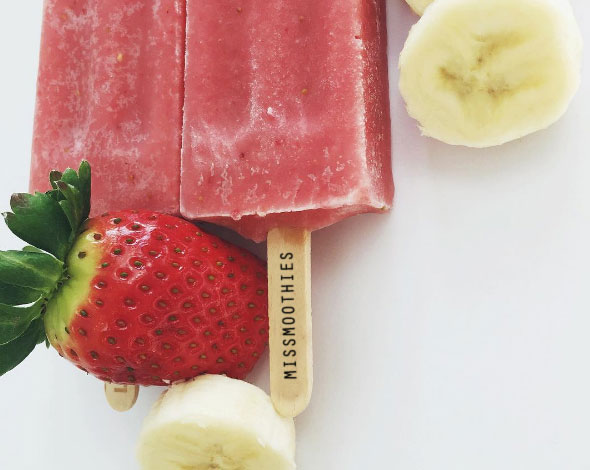 helado de batido de fresa