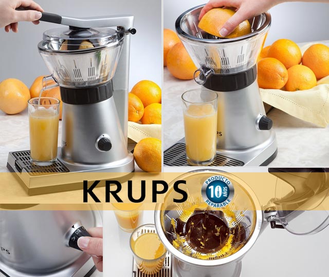 Krups Citrus Press ZX7000 - Exprimidor de naranjas con tapa