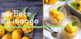 Sorbete de mango casero – Receta sin alcohol, sin azúcar, saludable y muy rápida y fácil de preparar